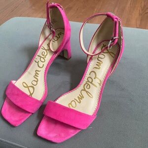 Sam Edelman pink suede sandals